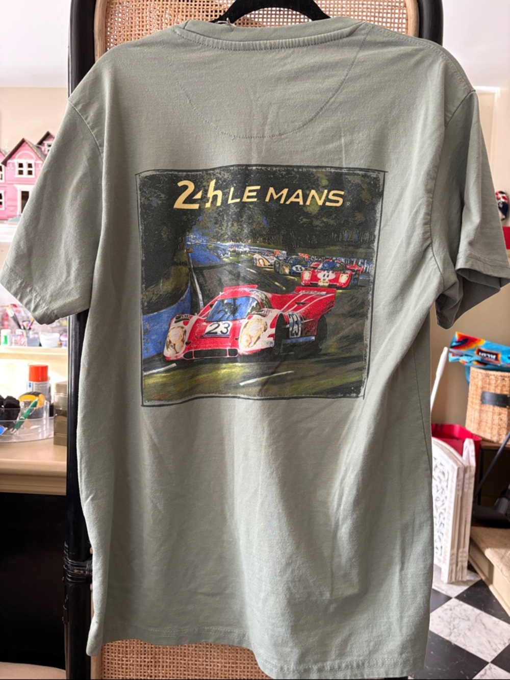 ‘ 24 H LE MANS’ MEN’s Graphic T-SHIRT LARGE Sage Green
